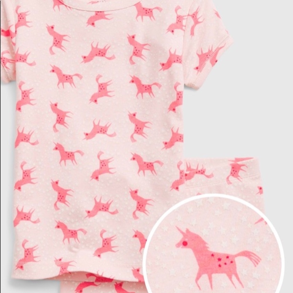 NWT Gap Organic Cotton Unicorn PJ Set, 14 Snug fit
